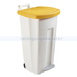 Mülltonne Rossignol Fahrbarer Abfallbehälter BOOGY 90 l gelb