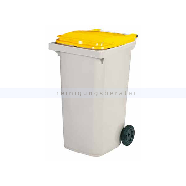 Mülltonne Rossignol Korok 240 L Kunststoff dunkelgrau/gelb