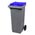 Zusatzbild Mülltonne Rossignol Korok mobil 120 L ohne Stange grau/blau