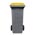 Zusatzbild Mülltonne Rossignol Korok mobil 120 L ohne Stange grau/gelb