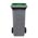 Zusatzbild Mülltonne Rossignol Korok mobil 120 L ohne Stange grau/grün