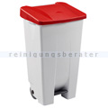 Mülltonne Rossignol Mobily mobile Tonne weiß/rot 120 L