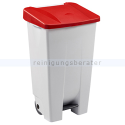 Mülltonne Rossignol Mobily mobile Tonne weiß/rot 120 L