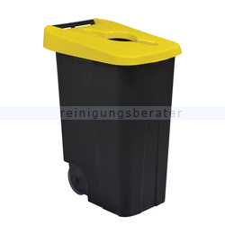 Mülltonne Rossignol Movatri fahrbar 85 L schwarz/gelb