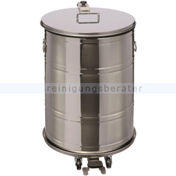 Mülltonne Stagno wasserdicht und mobil, Edelstahl 70 L