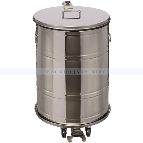 Mülltonne Stagno wasserdicht und mobil, Edelstahl 70 L