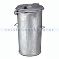 Mülltonne stahlverzinkter Abfallbehälter 90 L verzinkt