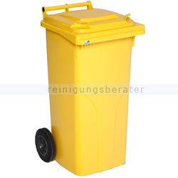 Mülltonne VAR Kunststoff Müllbehälter 120 L gelb