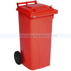 Mülltonne VAR Kunststoff Müllbehälter 120 L rot