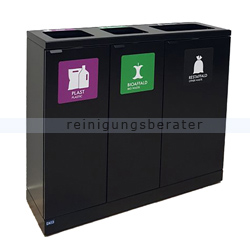 Mülltrennsystem Bica 829 Sortieranlage schwarz 65-65-95 L