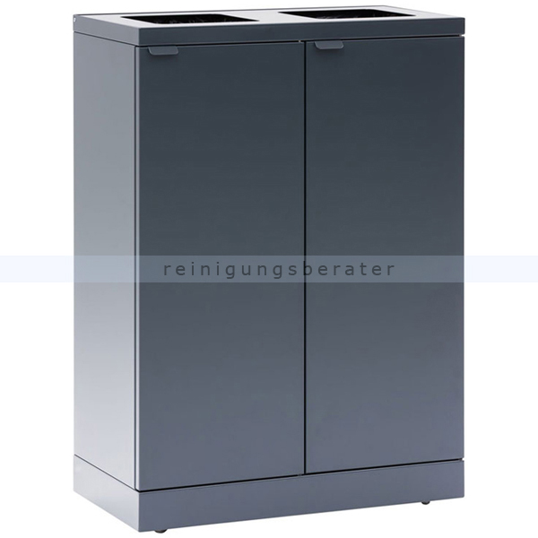 Mülltrennsystem Bica 867 Sortieranlage anthrazit 2 x 65 L