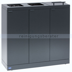 Mülltrennsystem Bica 875 Sortieranlage anthrazit 3 x 45 L