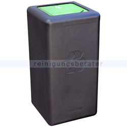Mülltrennsystem BrickBin Biomüll Behälter schwarz grün 65 L
