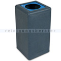 Mülltrennsystem BrickBin Papier Behälter grau blau 65 L