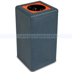Mülltrennsystem BrickBin Plastik Behälter grau orange 65 L