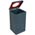 Zusatzbild Mülltrennsystem BrickBin Plastik Behälter grau orange 65 L