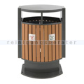 Mülltrennsystem EKO Abfallbehälter Holz Optik 2 x 39 L