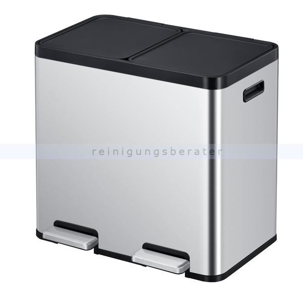 Mülltrennsystem EKO Essential Recycler 2x22 L Matt Edelstahl