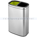 Mülltrennsystem EKO OLI-Cube Open Top Bin 2 x 20 L Edelstahl