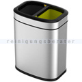 Mülltrennsystem EKO OLI-Cube Open Top Bin Edelstahl 2 x 10 L