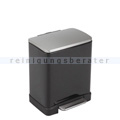 Mülltrennsystem EKO Treteimer E-Cube 10 plus 9 L Schwarz