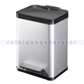 Mülltrennsystem Hailo Trento Öko duo 22 2x11 L Stahl Silber
