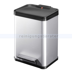 Mülltrennsystem Hailo Trento Öko duo 22 2x11 L Stahl Silber