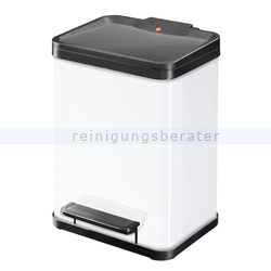 Mülltrennsystem Hailo Trento Öko duo 22 2x11 L Stahl Weiß