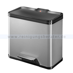 Mülltrennsystem Hailo Trento Öko duo 30 L Stahl Platin