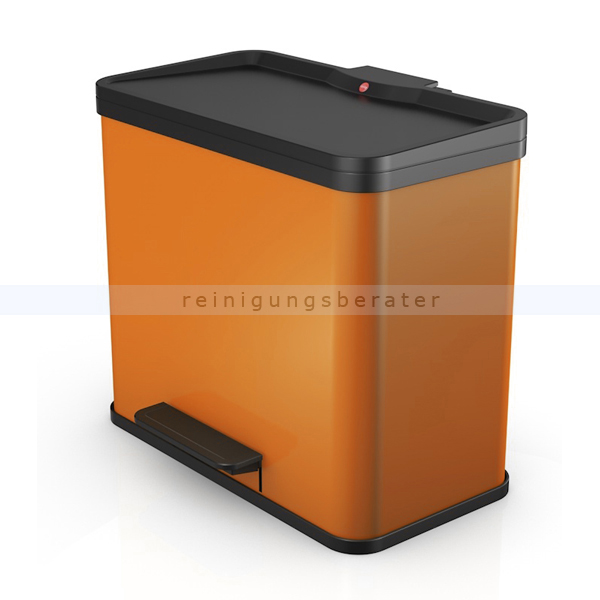 Mülltrennsystem Hailo Trento Öko Trio 33 3x11 L Mandarine