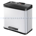 Mülltrennsystem Hailo Trento Öko Trio 33 3x11 L Silber