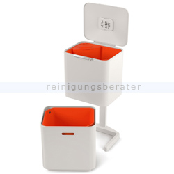 Mülltrennsystem Intelligent Waste Totem Recycler steingrau