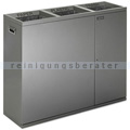 Mülltrennsystem Janibell Abfalltrenner 3 x 75 L silber