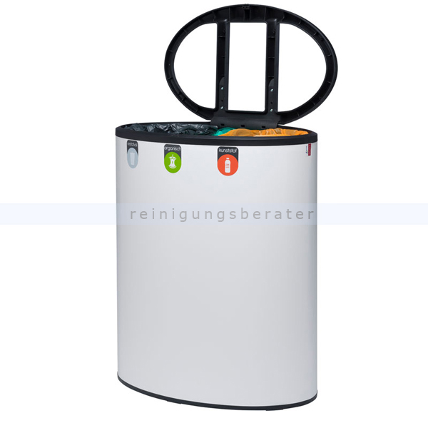 Mülltrennsystem Lune Binc 3 Mülltrenner 3-Fach weiß