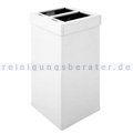 Mülltrennsystem Mülleimer Carro Mix 2 x 25 L Weiß