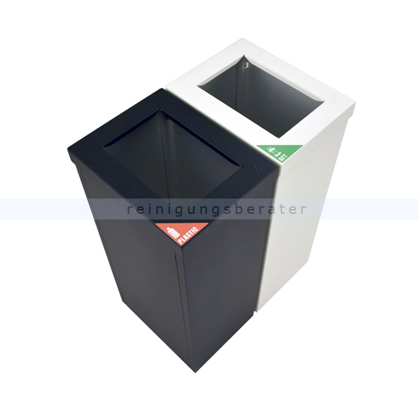 Mülltrennsystem RecycloFlex Abfallbehälter 60 L weiß