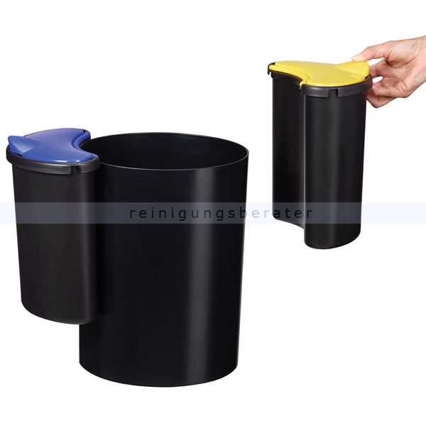 Abfallbehälter für Glas Mülleimer Mülltrennsystem Behälter Abfallsammler Grün 