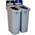 Zusatzbild Mülltrennsystem Rubbermaid Slim Jim Recycling-Station 2 x 87 L