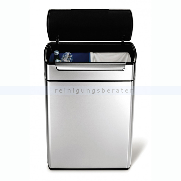 Mülltrennsystem Simplehuman 2x24 L matt Edelstahl
