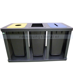 Mülltrennsystem VAR Tetris Abfallsammler 3 x 58 L