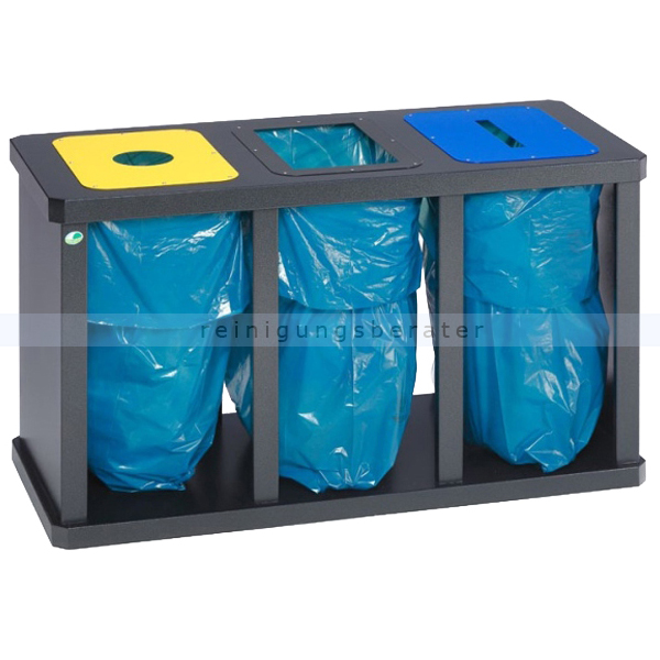 Wertstoff-Sortiersystem für drei Mülleimer (VPE=1 Stück)