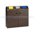 Mülltrennsystem VAR WS 100R 3-fach deep-brown 3 x 80 L