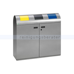 Mülltrennsystem VAR WS 100R 3-fach silber 3 x 80 L