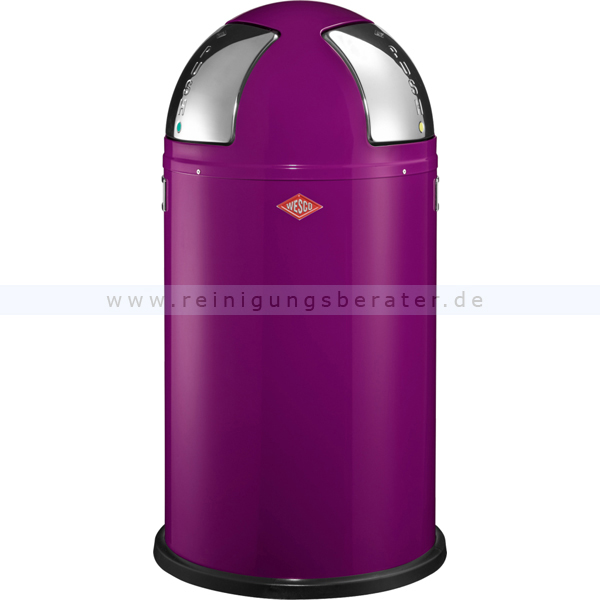 Mülltrennsystem Wesco Mülleimer Push two 50 L brombeer