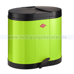 Mülltrennsystem Wesco Treteimer 170 2x15 L limegreen