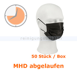 Mundschutz Abena 3-lagig Typ IIR schwarz 50 Stück MHD Ware