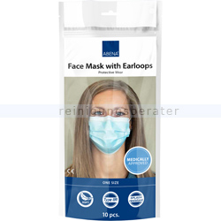 Mundschutz Abena Gesichtsmaske 3-lagig Typ IIR blau 10 Stück