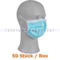 Mundschutz KiNGFA Gesichtsmaske 3-lagig TypIIR blau 50 Stück