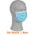Zusatzbild Mundschutz KiNGFA Gesichtsmaske 3-lagig TypIIR blau 50 Stück