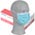 Zusatzbild Mundschutz RB Gesichtsmaske 3-lagig Typ IIR blau 50 Stück